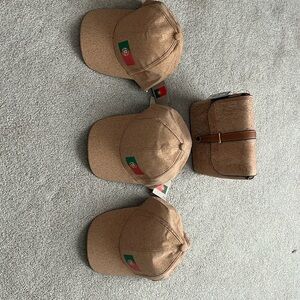 Cork Purse and 3 cork baseball hats from Portugal